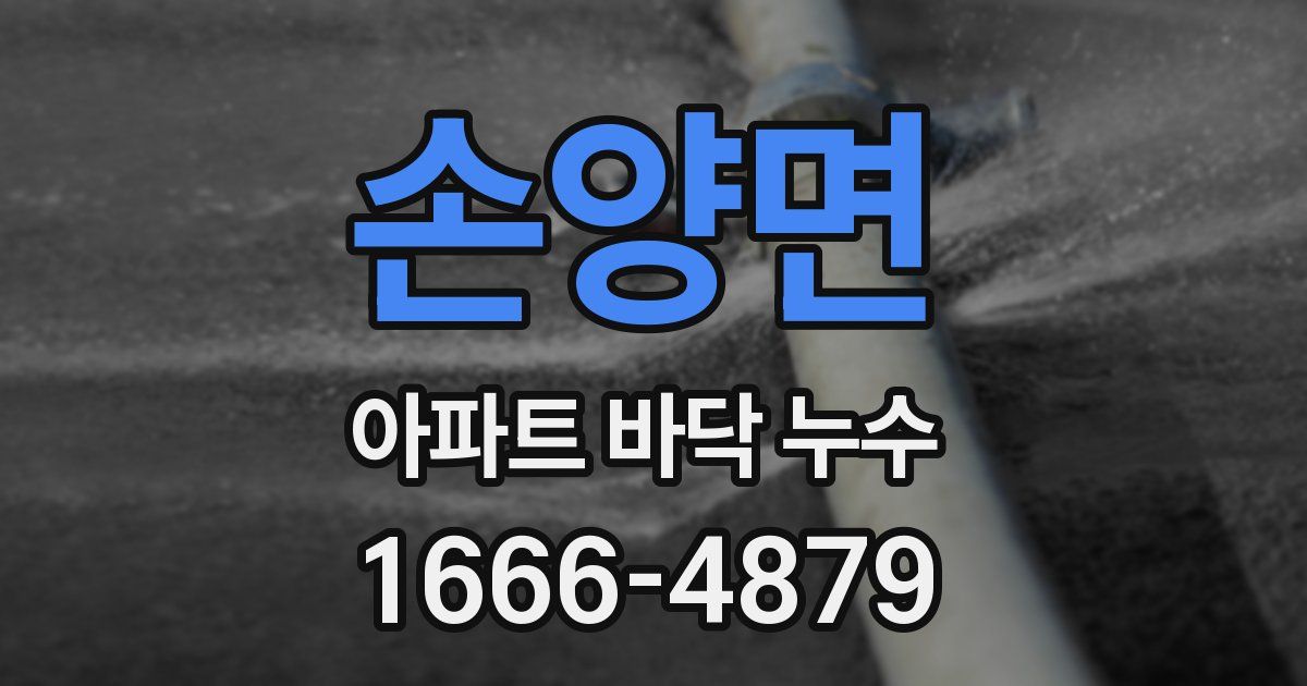 손양면 아파트 바닥 누수