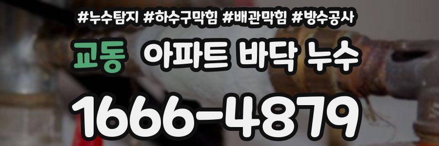 교동 아파트 바닥 누수