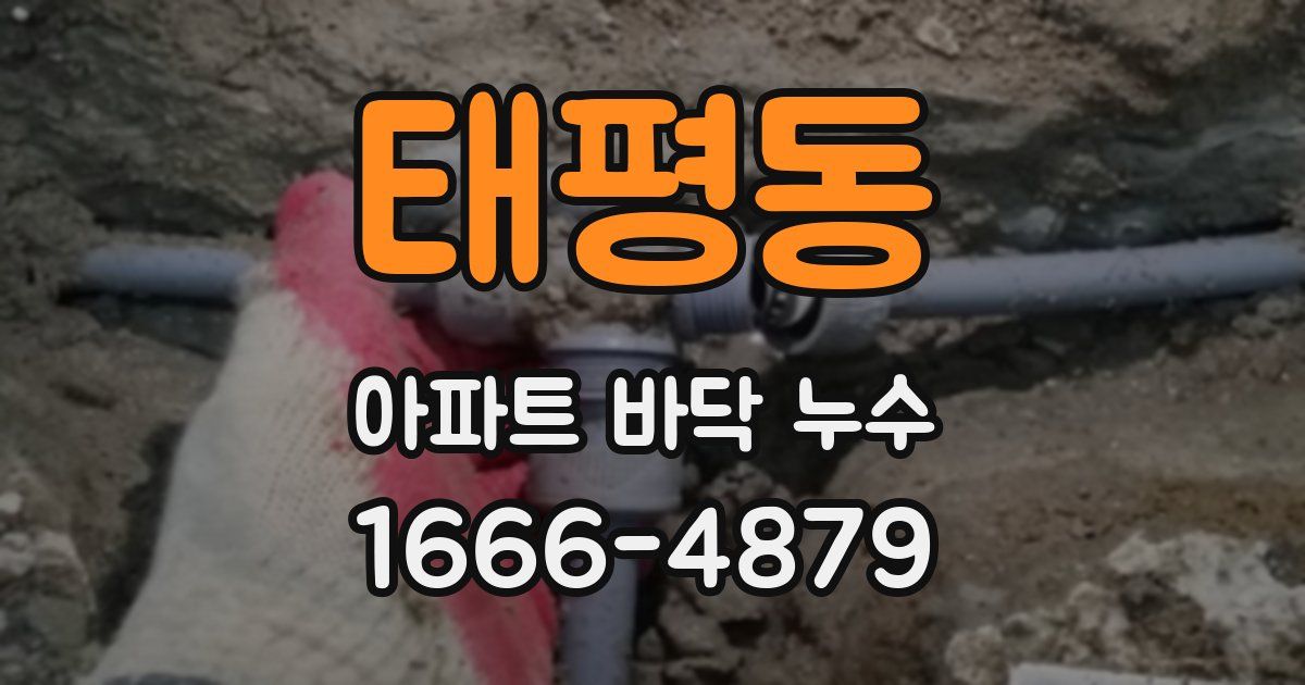 태평동 아파트 바닥 누수