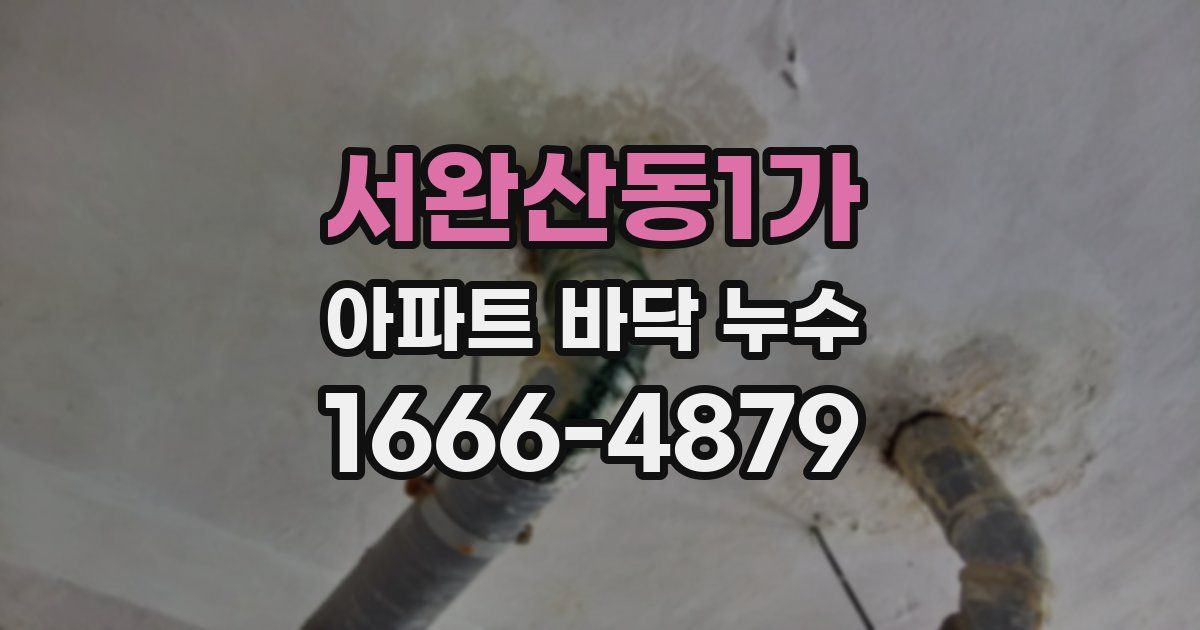 서완산동1가 아파트 바닥 누수