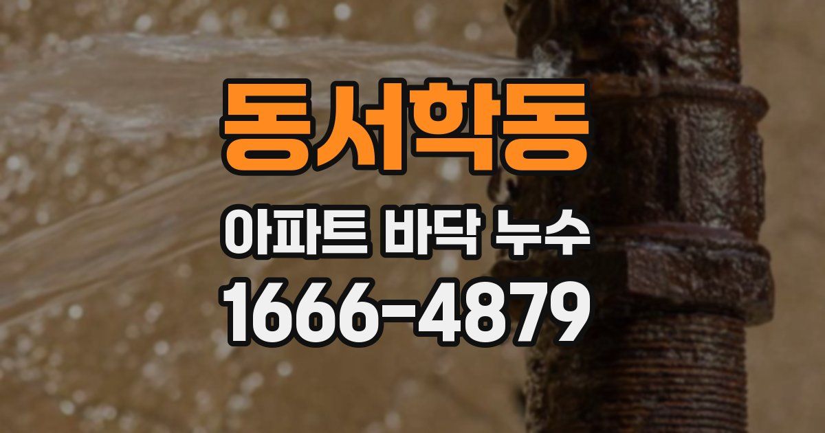 동서학동 아파트 바닥 누수