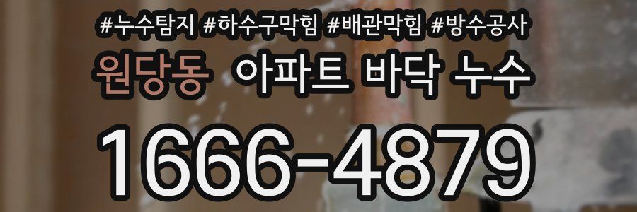 원당동 아파트 바닥 누수