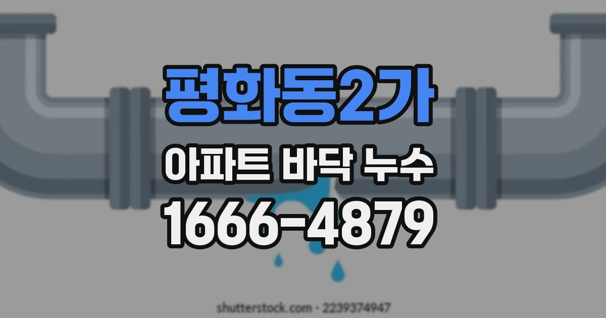 평화동2가 아파트 바닥 누수