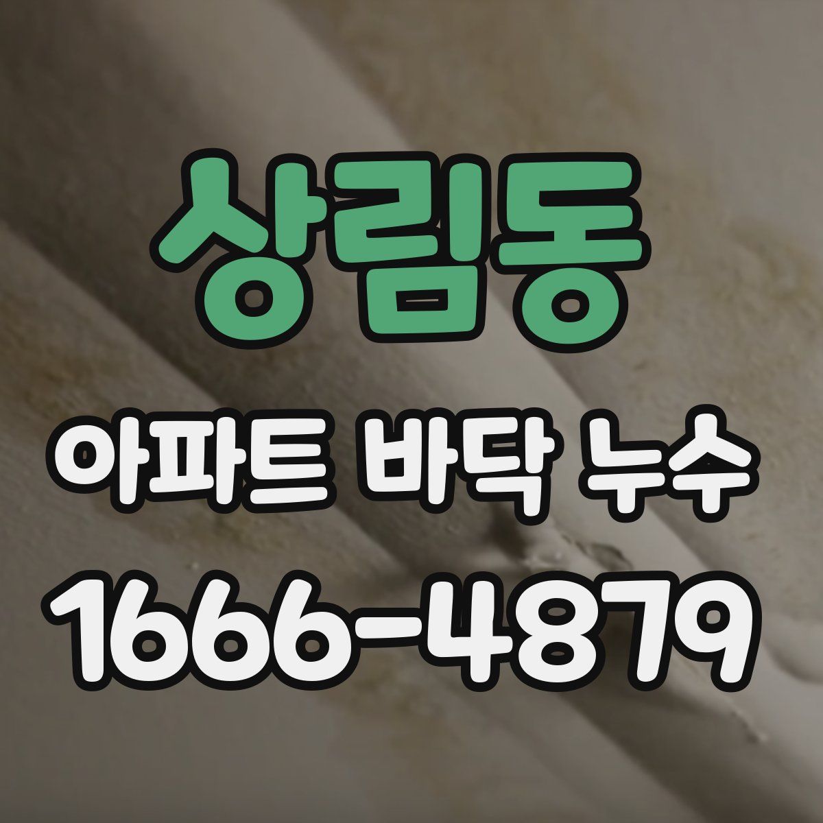 상림동 아파트 바닥 누수