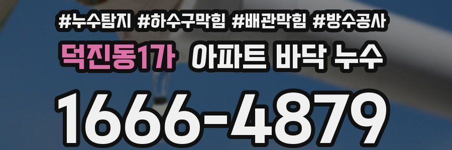 덕진동1가 아파트 바닥 누수