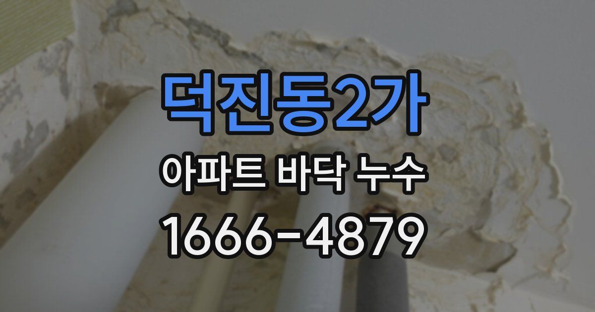덕진동2가 아파트 바닥 누수