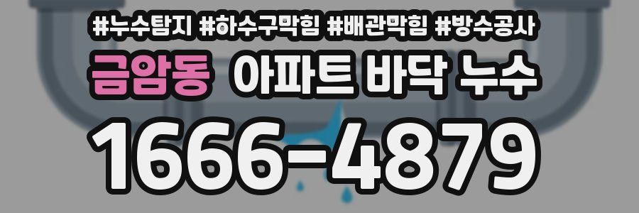 금암동 아파트 바닥 누수
