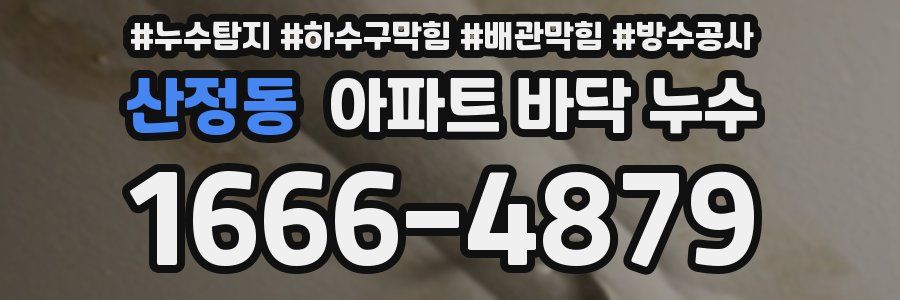 산정동 아파트 바닥 누수