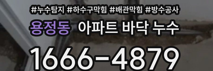 용정동 아파트 바닥 누수