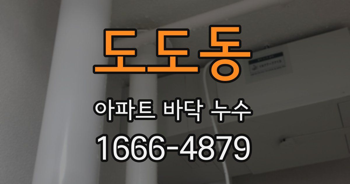 도도동 아파트 바닥 누수