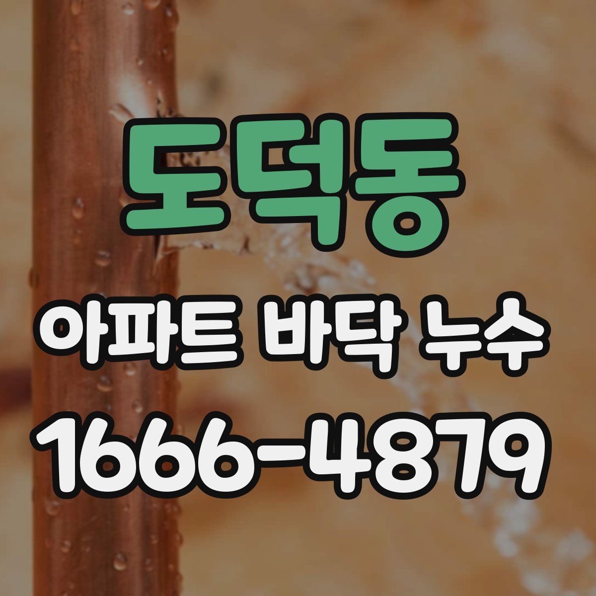 도덕동 아파트 바닥 누수