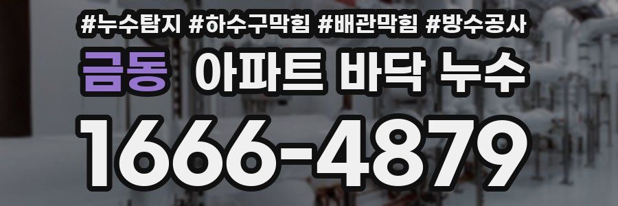금동 아파트 바닥 누수