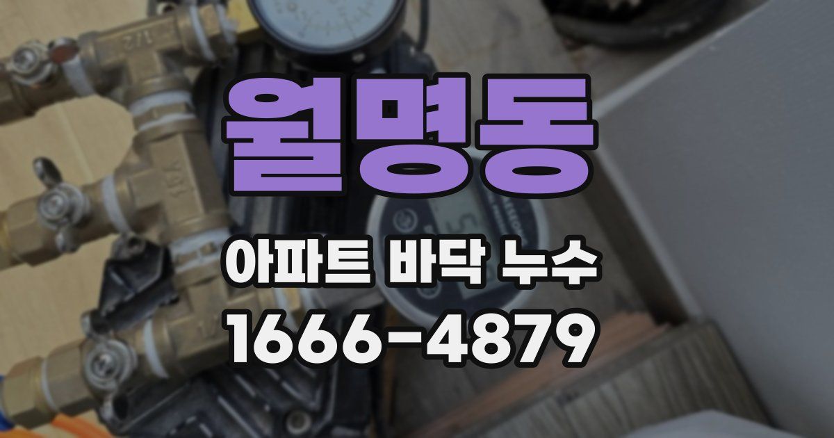 월명동 아파트 바닥 누수