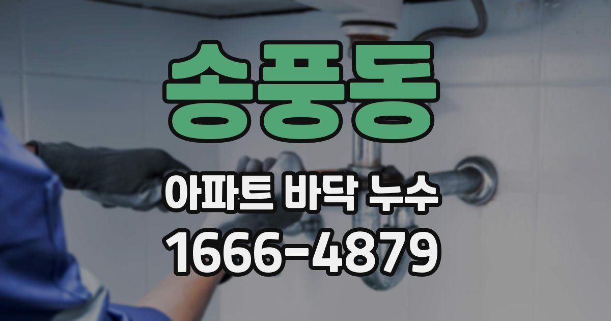 송풍동 아파트 바닥 누수