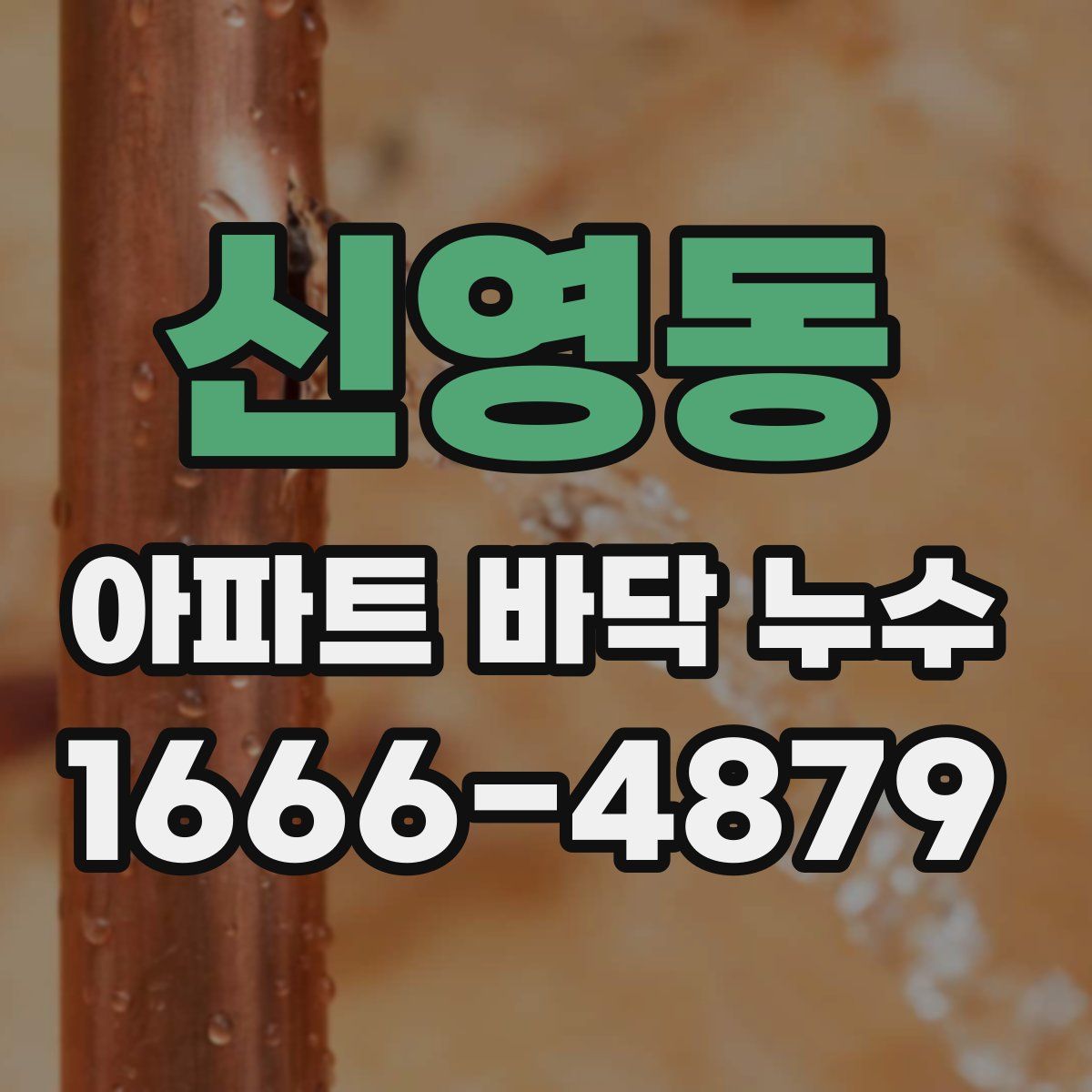 신영동 아파트 바닥 누수