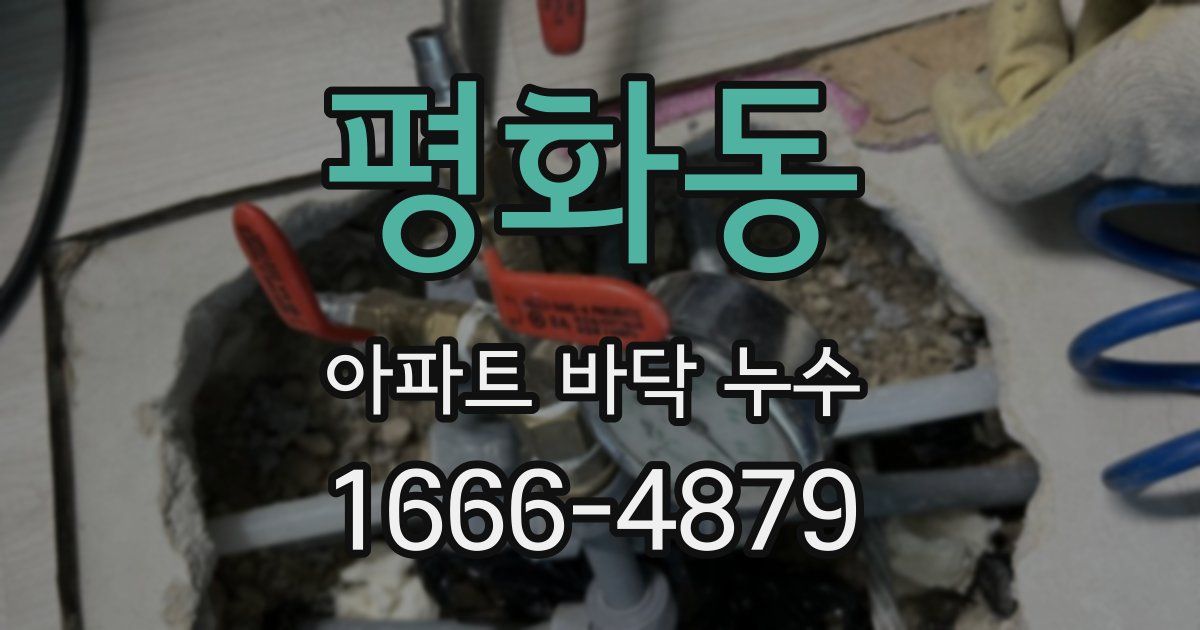 평화동 아파트 바닥 누수