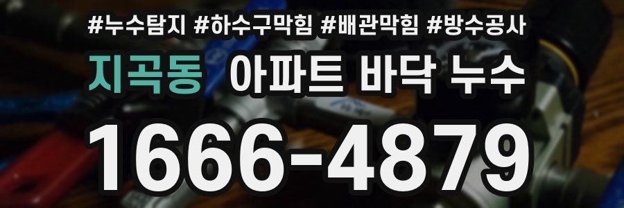 지곡동 아파트 바닥 누수