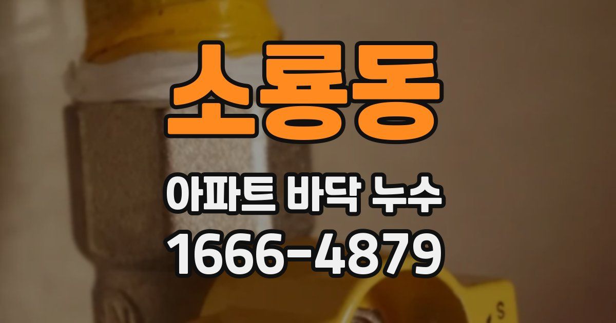 소룡동 아파트 바닥 누수