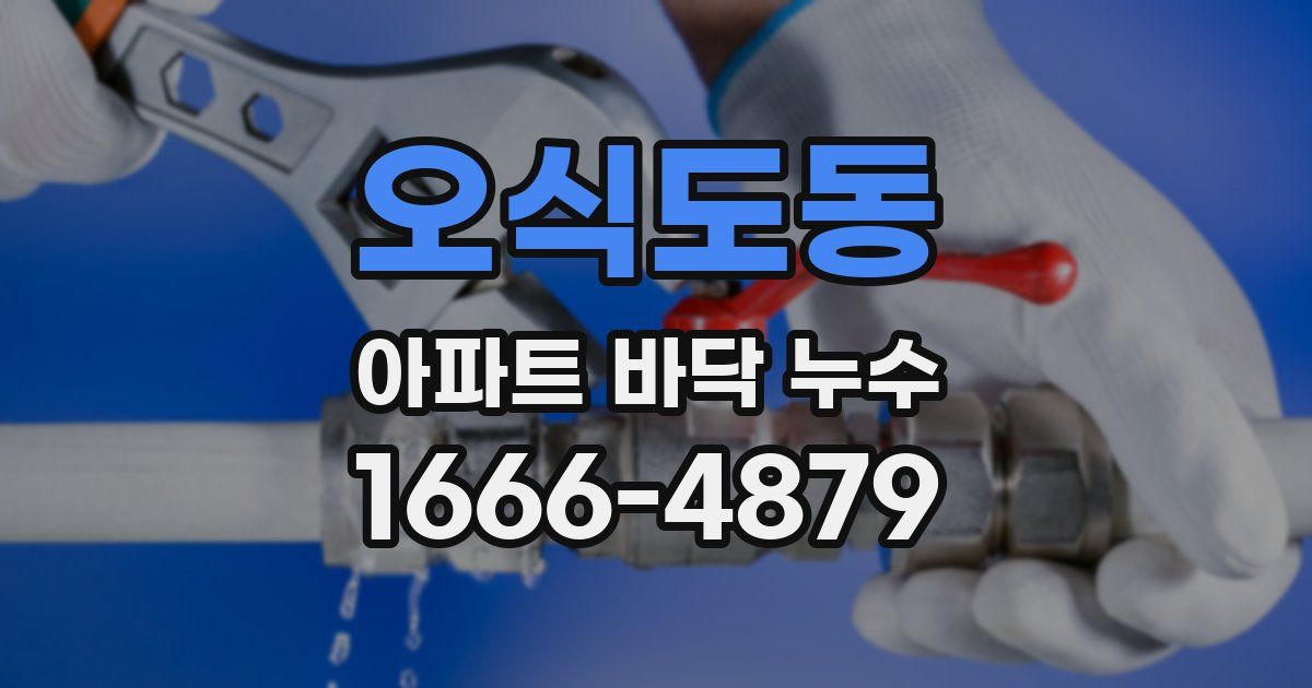 오식도동 아파트 바닥 누수