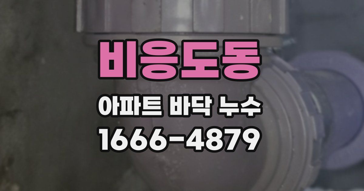 비응도동 아파트 바닥 누수