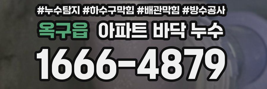옥구읍 아파트 바닥 누수