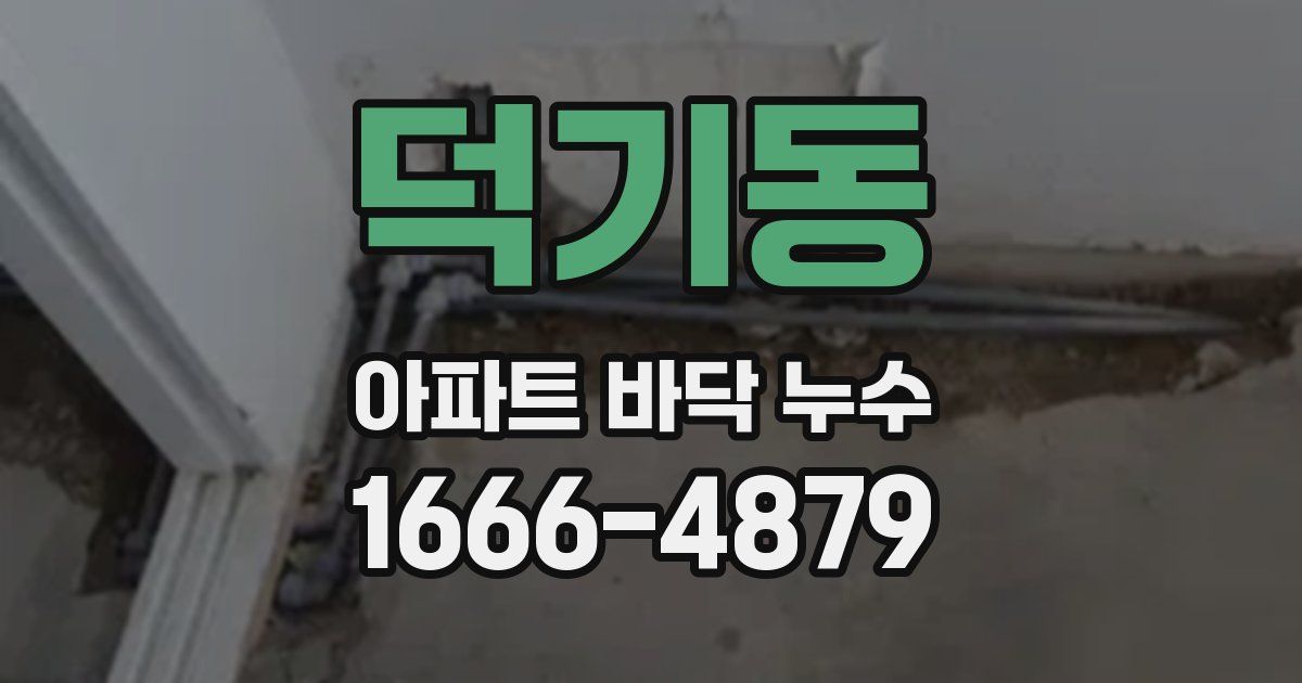 덕기동 아파트 바닥 누수