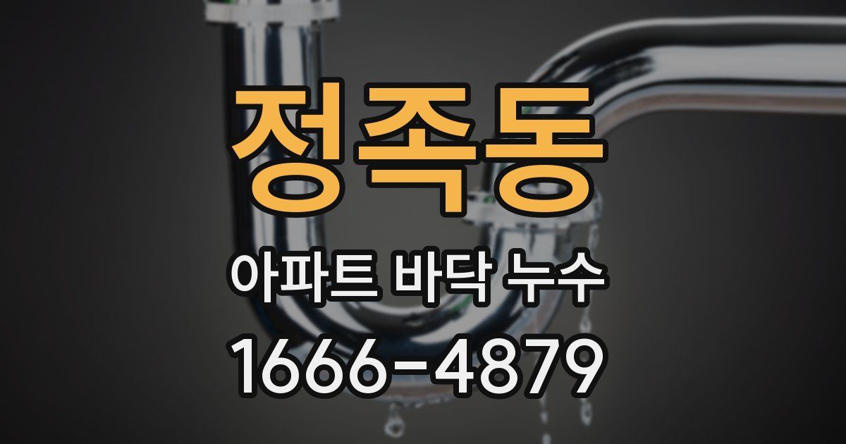 정족동 아파트 바닥 누수