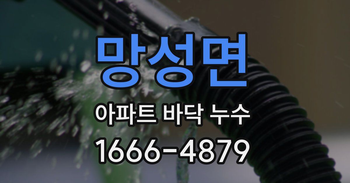 망성면 아파트 바닥 누수