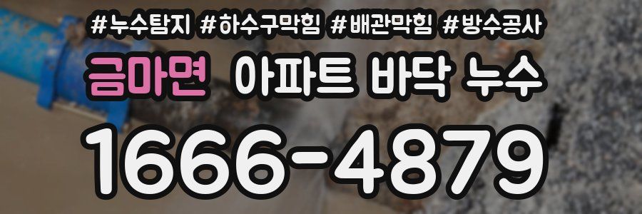 금마면 아파트 바닥 누수