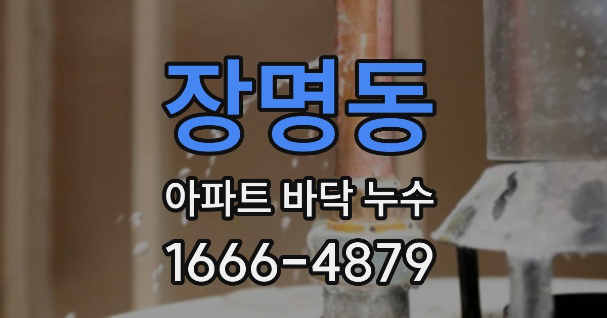 장명동 아파트 바닥 누수