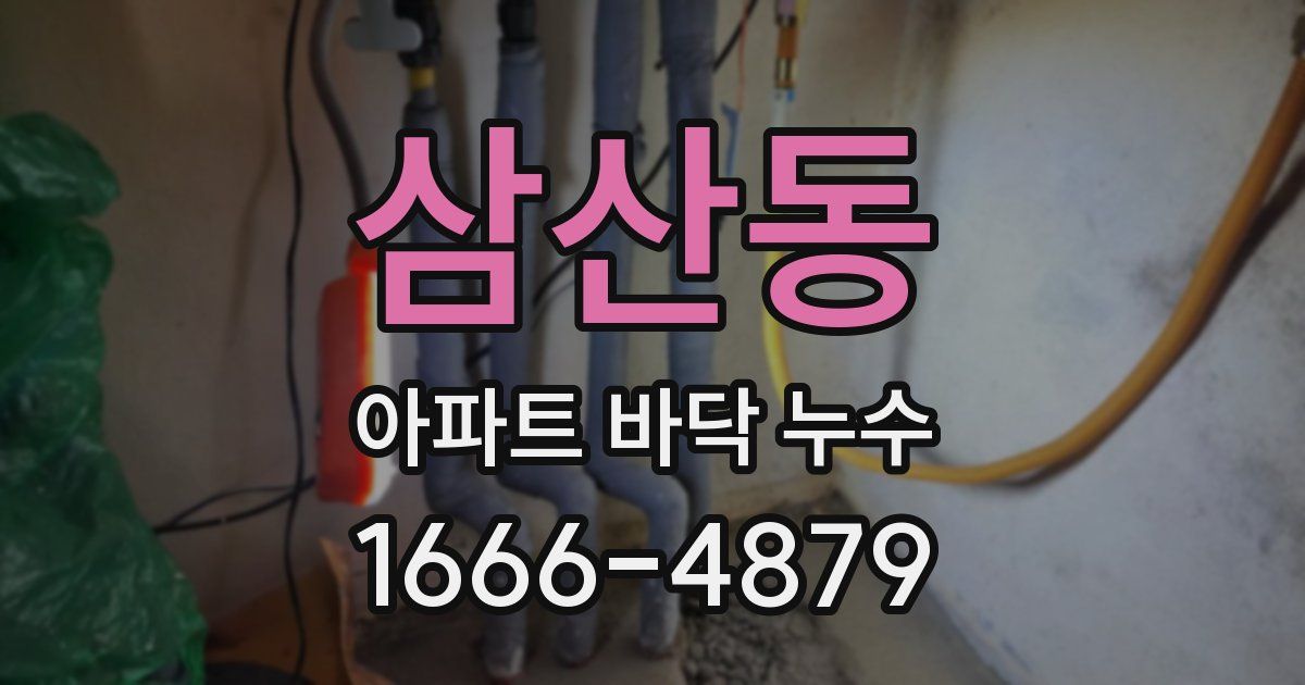 삼산동 아파트 바닥 누수