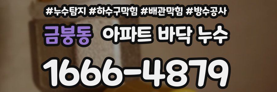 금붕동 아파트 바닥 누수