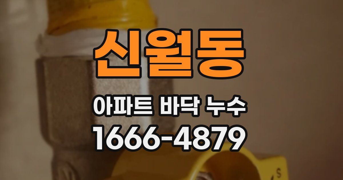 신월동 아파트 바닥 누수