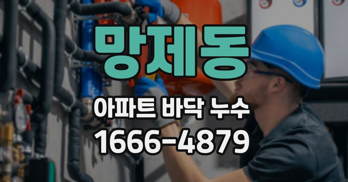 망제동 아파트 바닥 누수