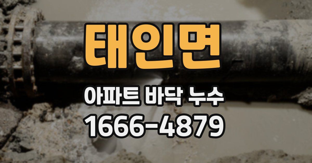 태인면 아파트 바닥 누수