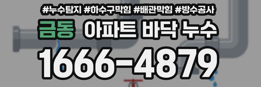 금동 아파트 바닥 누수