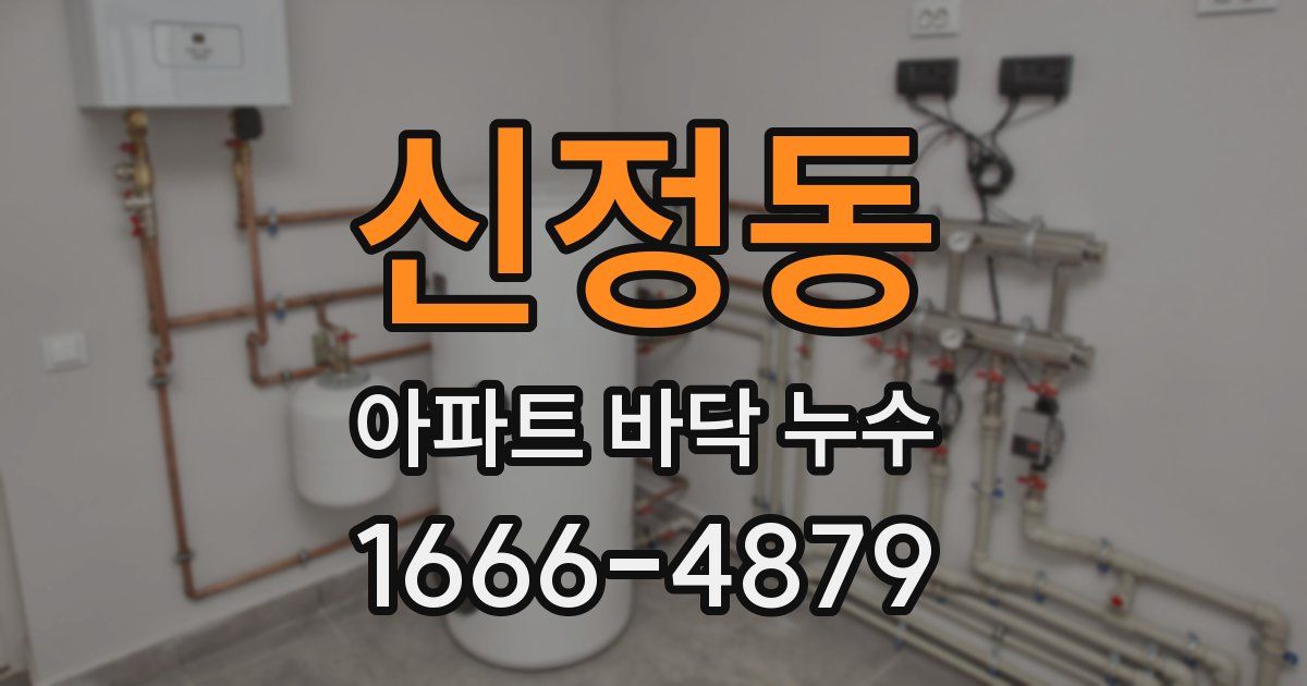 신정동 아파트 바닥 누수