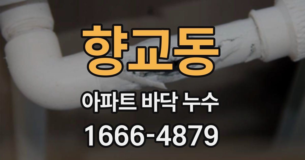 향교동 아파트 바닥 누수