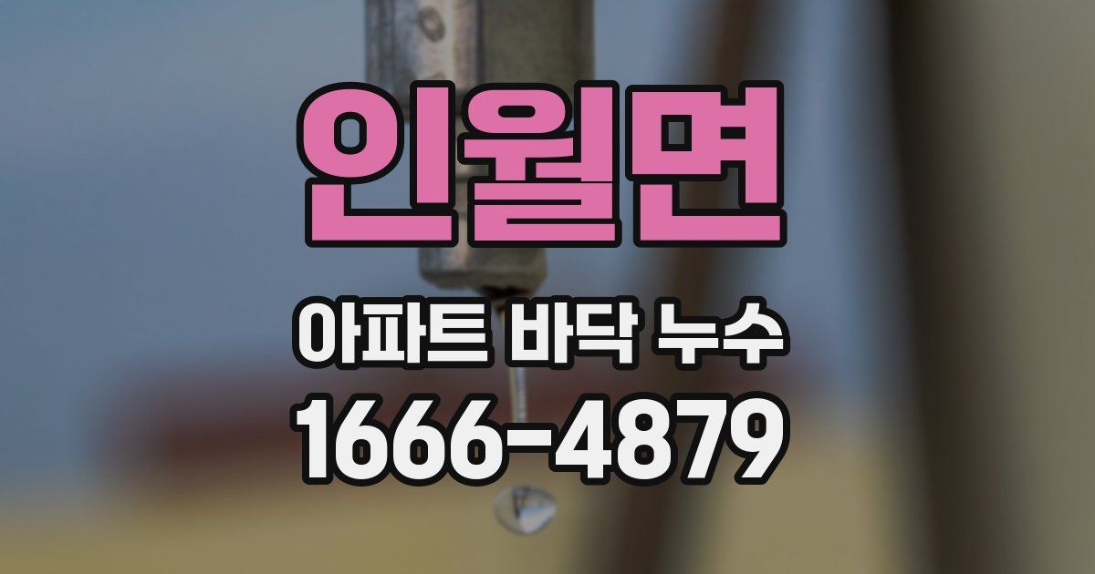 인월면 아파트 바닥 누수