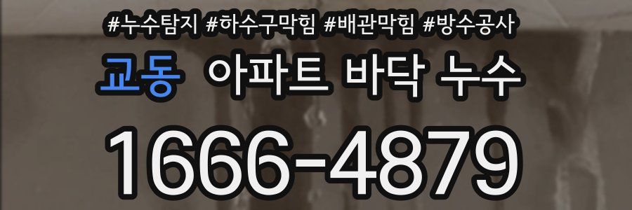 교동 아파트 바닥 누수