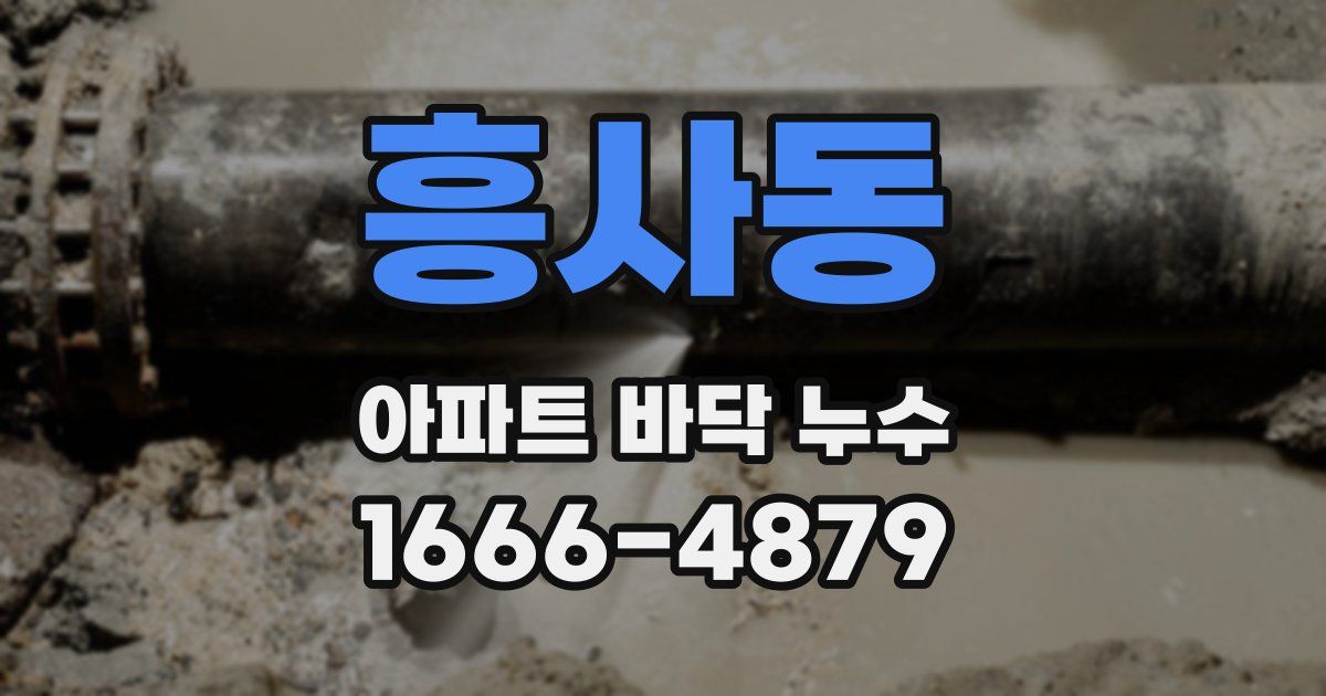 흥사동 아파트 바닥 누수