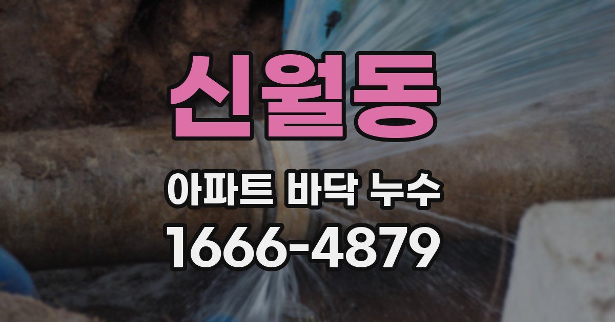 신월동 아파트 바닥 누수