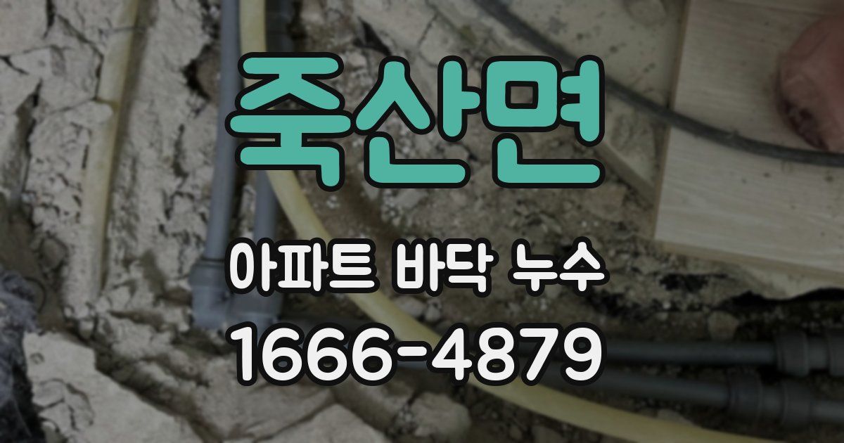죽산면 아파트 바닥 누수