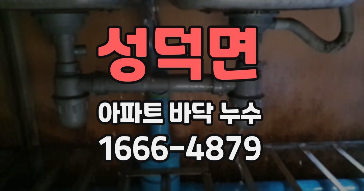 성덕면 아파트 바닥 누수