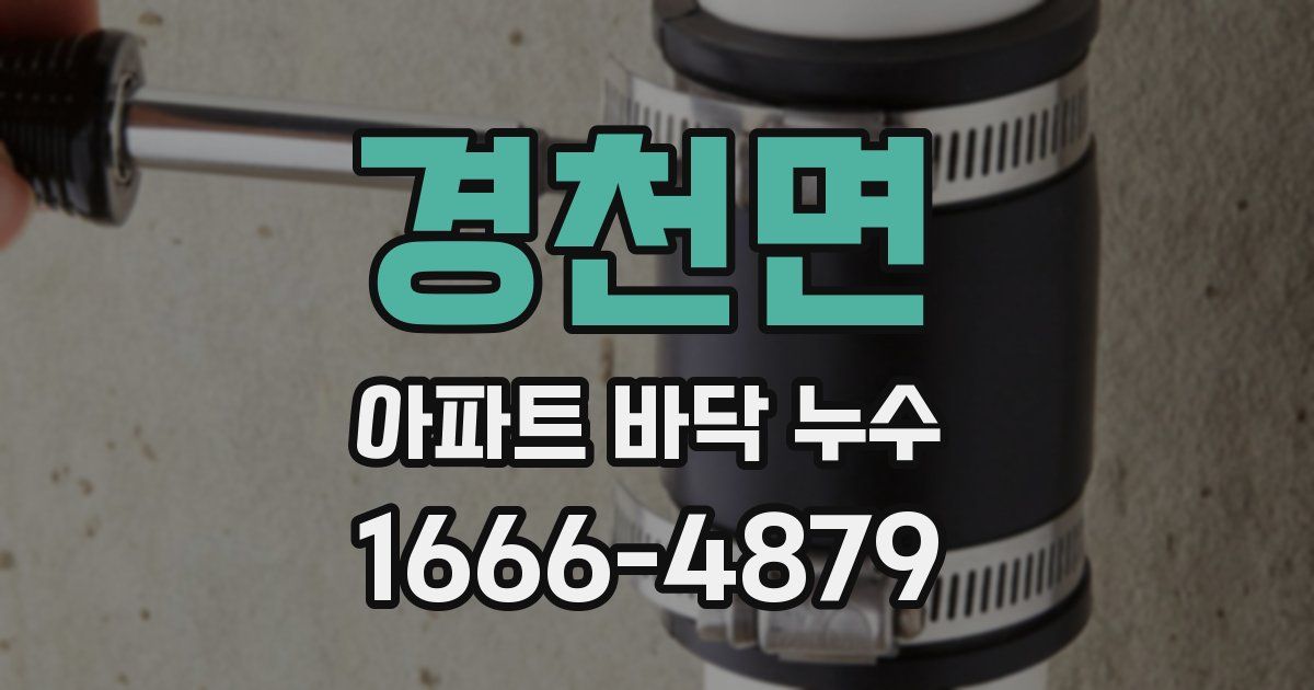 경천면 아파트 바닥 누수