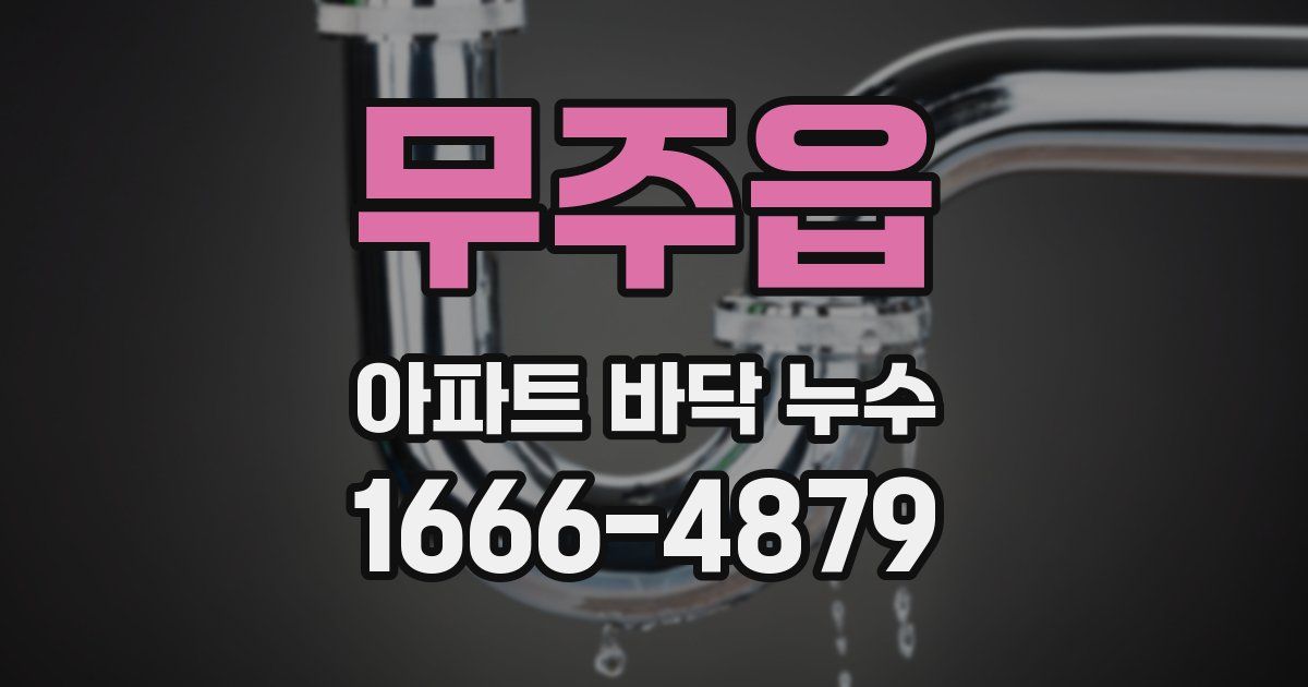 무주읍 아파트 바닥 누수