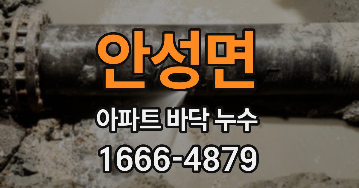 안성면 아파트 바닥 누수