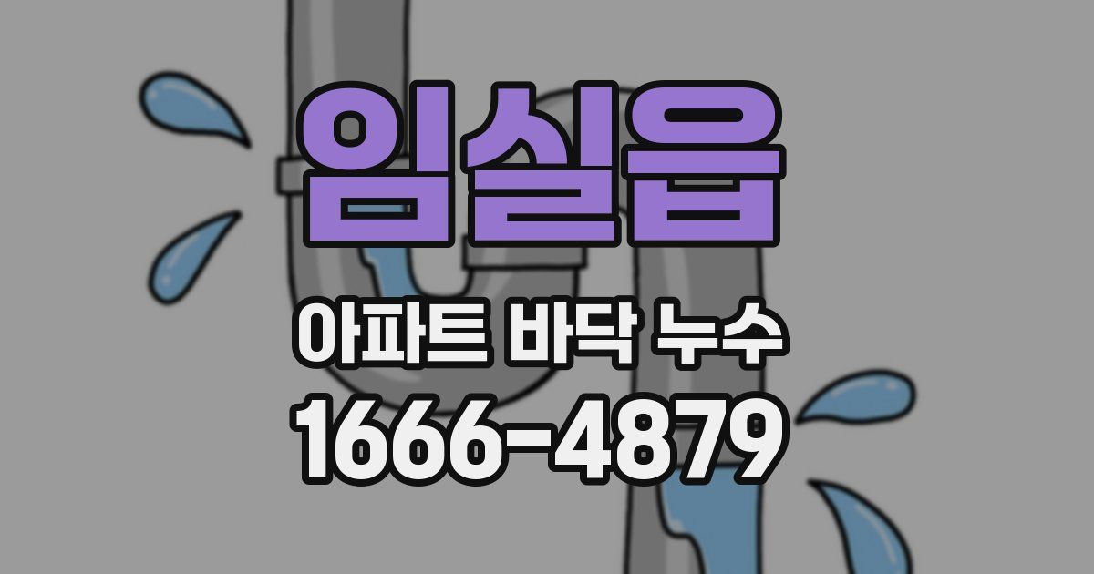 임실읍 아파트 바닥 누수