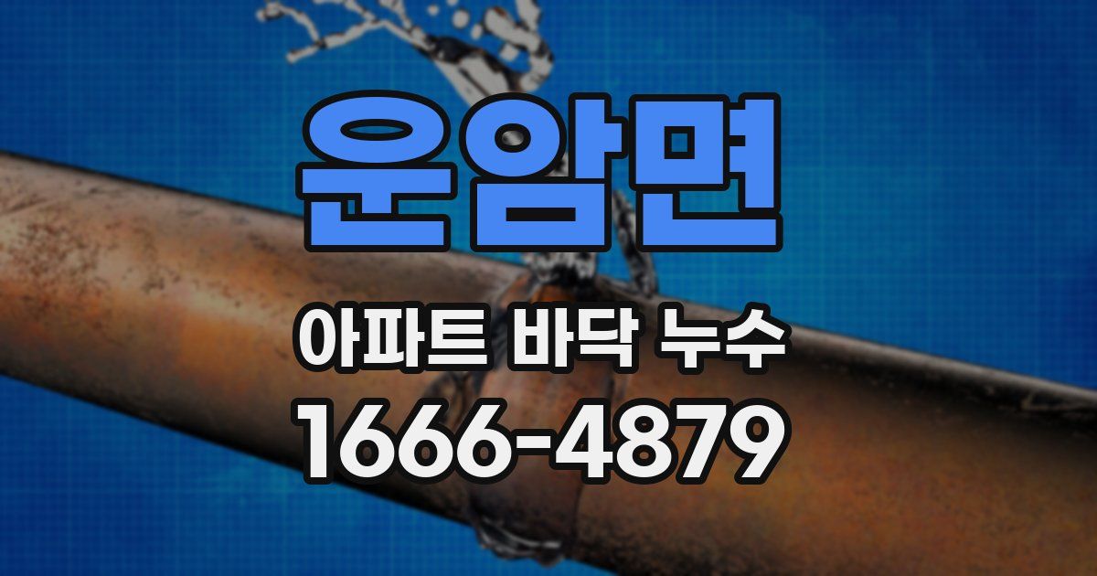 운암면 아파트 바닥 누수