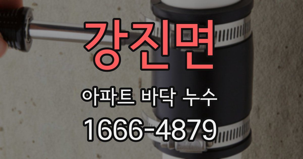 강진면 아파트 바닥 누수
